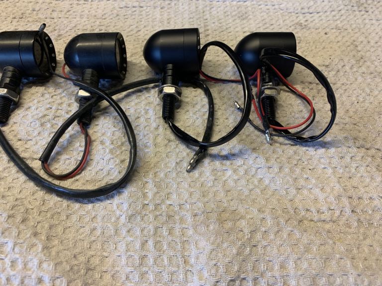 Custom motorcycle LED indicators, 