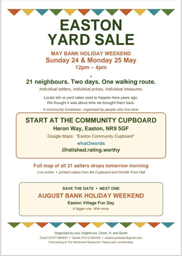 Easton May Bank Holiday Village Yard Sale