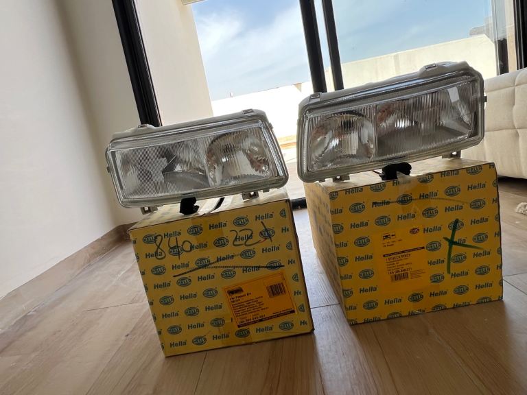 VW Passat B4 Headlight Set LEFT + RIGHT Hella NOS NEW Original