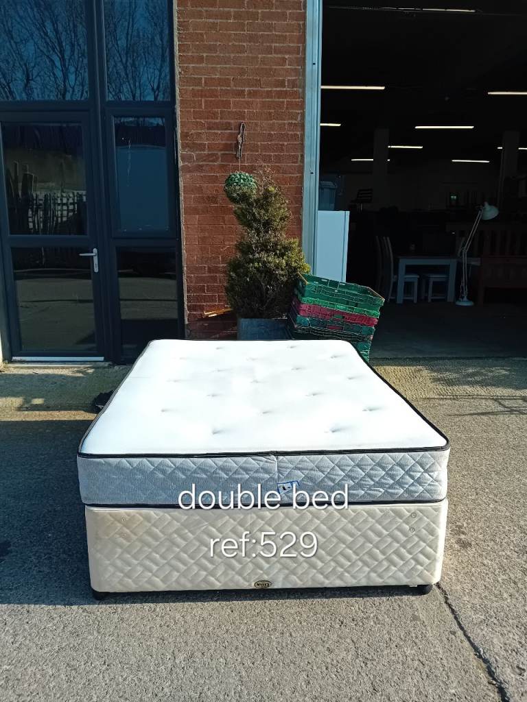 Double divan with 4 drawers no mattress, Ref:529