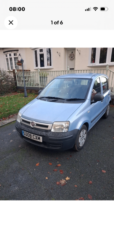 Fiat, PANDA, Hatchback, 2008, Manual, 1108 (cc), 5 doors