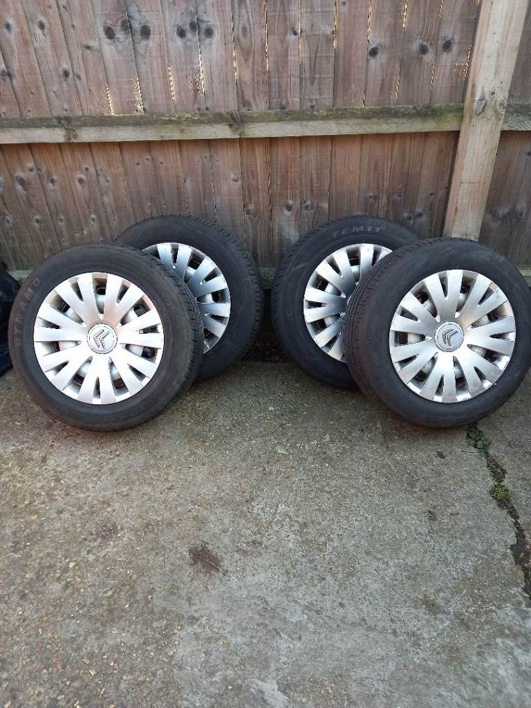 4 15 inch Citroën wheels and Tyres.,