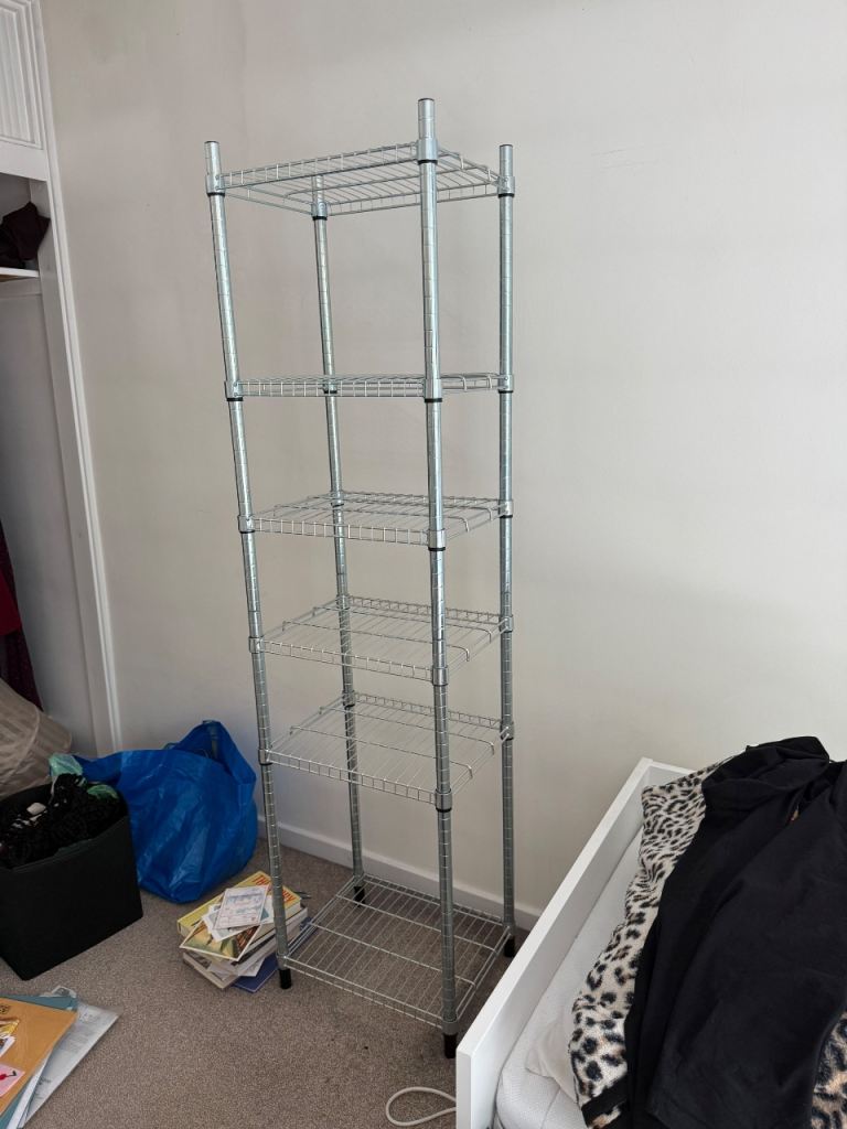 Metal shelves