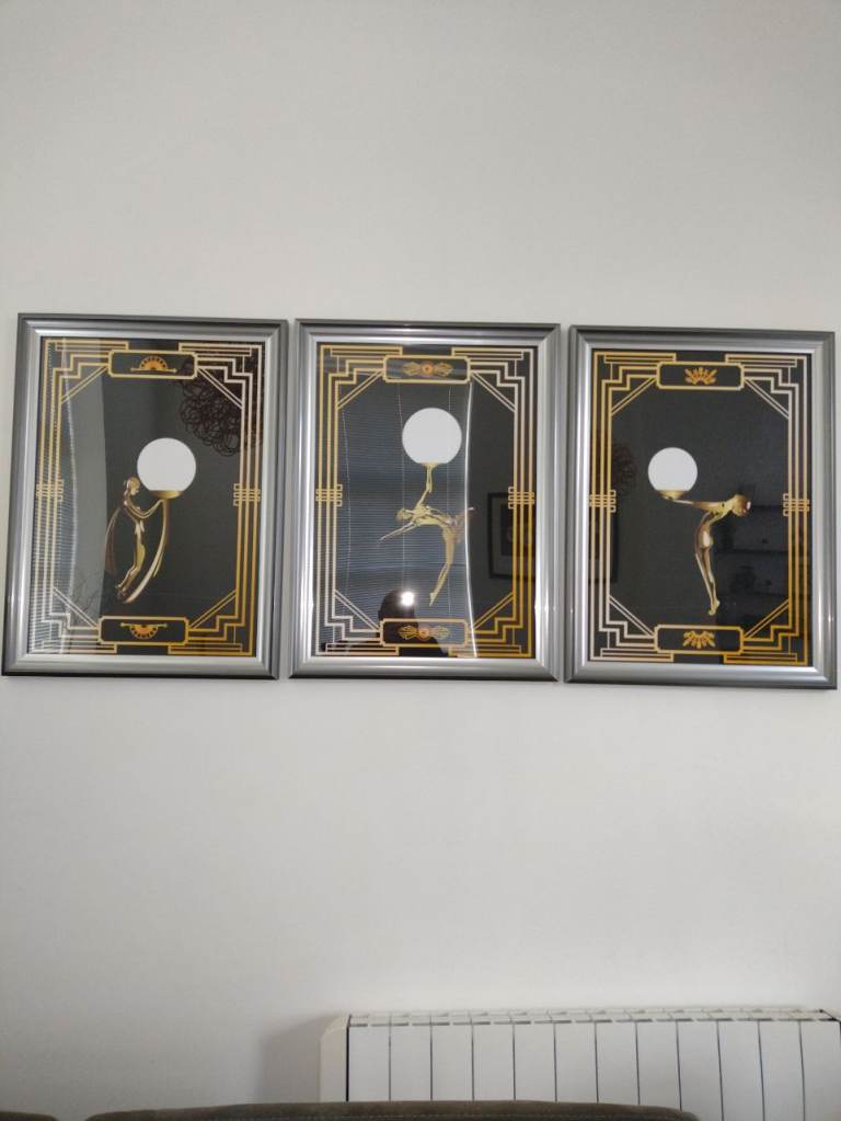 Stunning Art Deco Prints - Matching Frame Set of 3