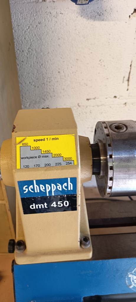Scheppach wood lathe DMT 450 + tools