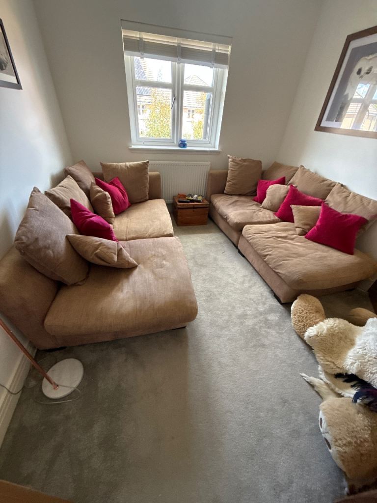 FREE PICKUP Brown sofa set x 2 sofas