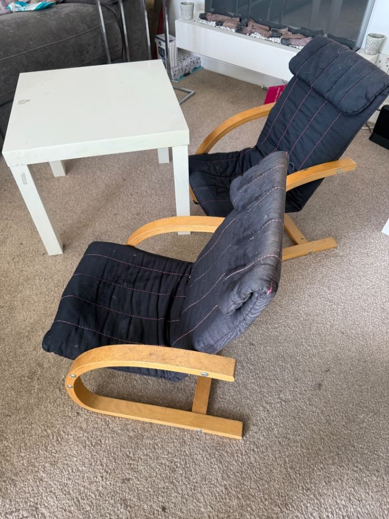 Children’s ikea pong chairs x 2 plus table 