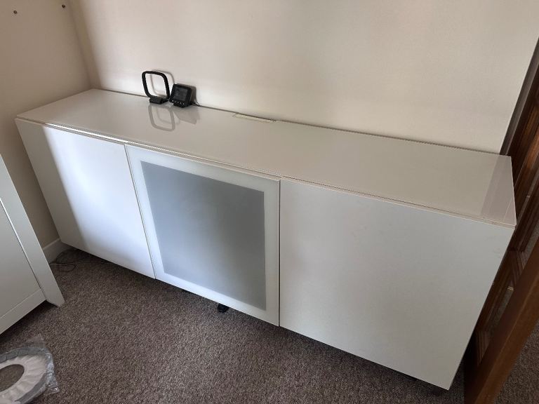 Large white sideboard tv unit