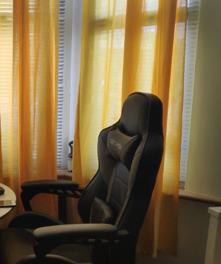 Elecwish gaming/office chair with high back adjustable backrest and footrest