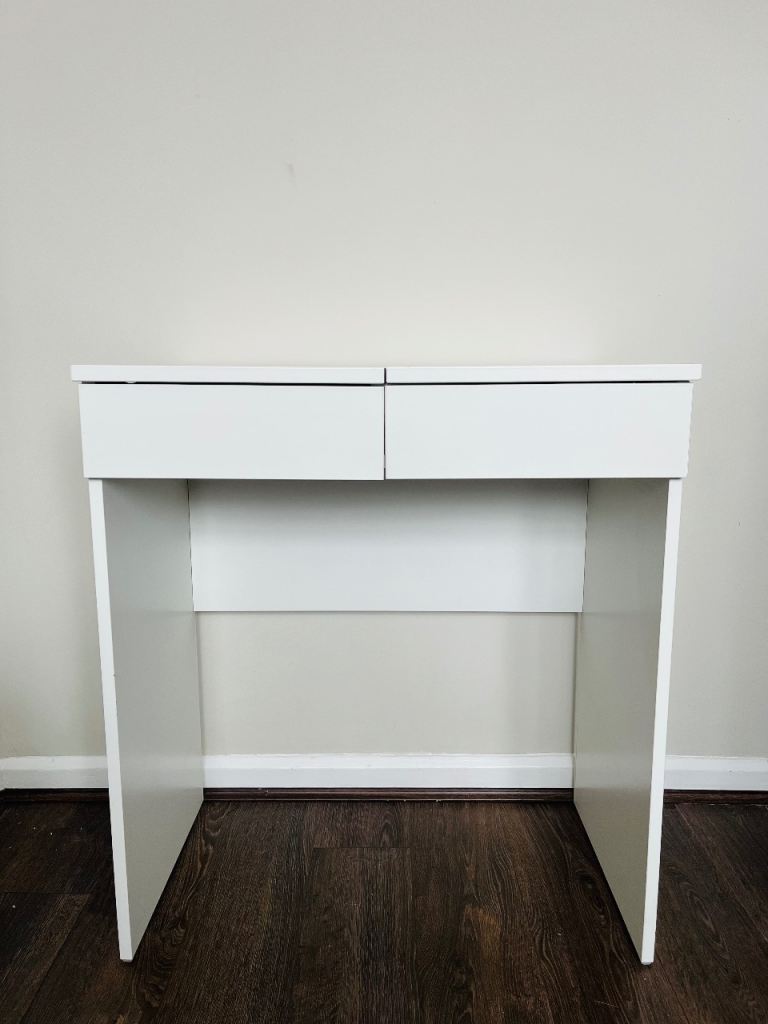 Used IKEA Brimnes White Dressing Table / Vanity Desk with Hidden Mirror