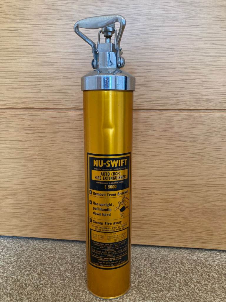 Nu-Swift Vintage E5000 Auto BFC Fire Extinguisher - For Classic Car / Collectable
