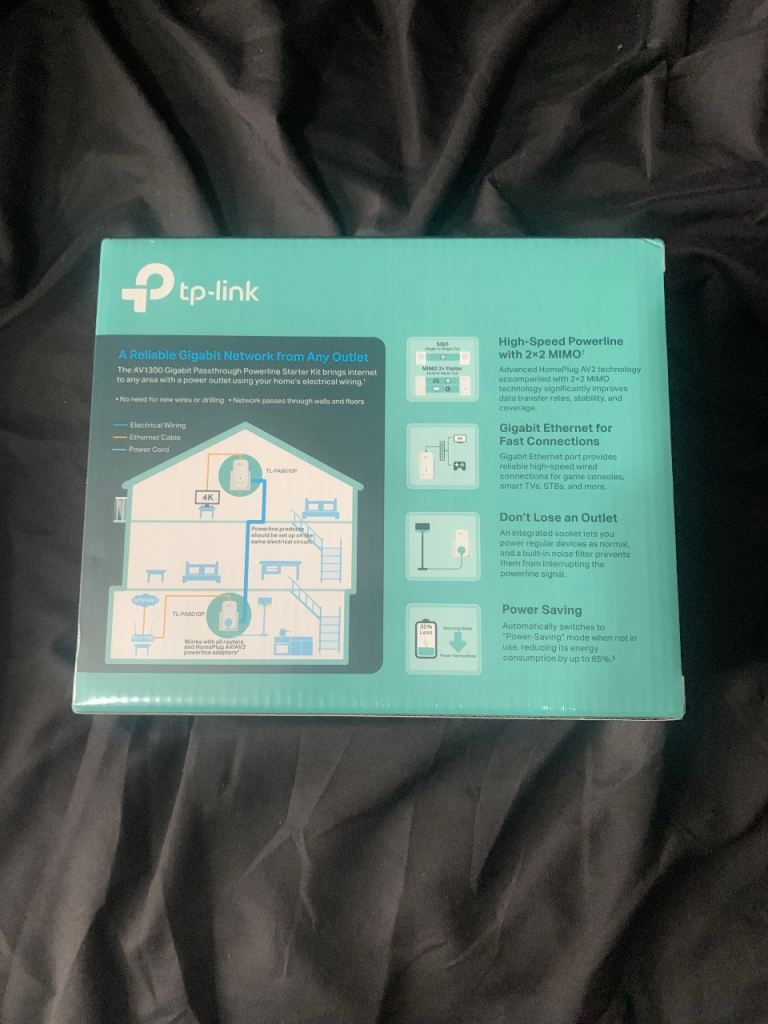 TP Link AV130 Passthrough Powerline Network Extender