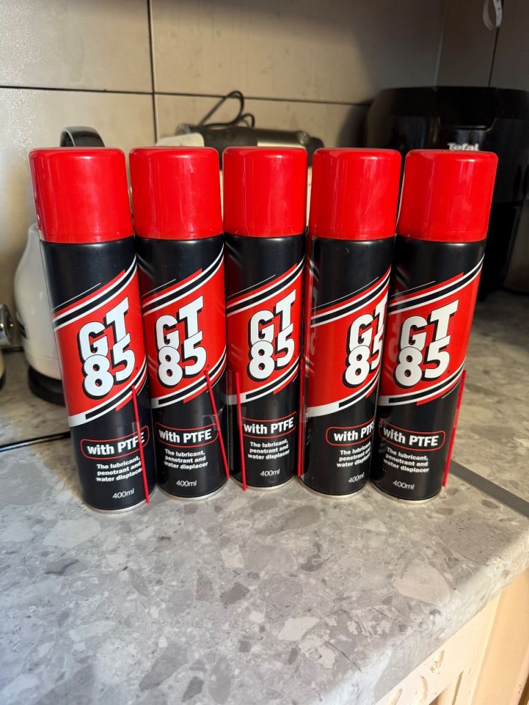 Five Cans of GT85 with PTFE Lubricant Spray 400ml - Brand New
