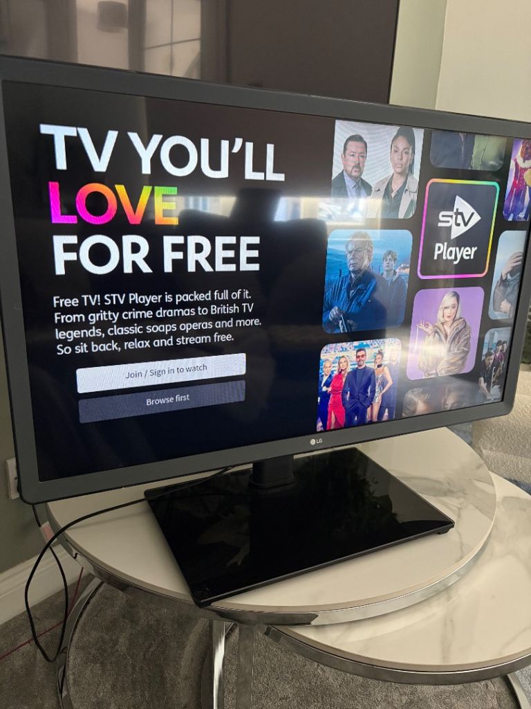 Lg tv television 32 inch with stand smart tv 