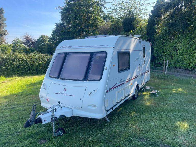 Elddis Odyssey 2004 Caravan 2 Berth Fitted Motor Mover, Excellent Condition For Year.