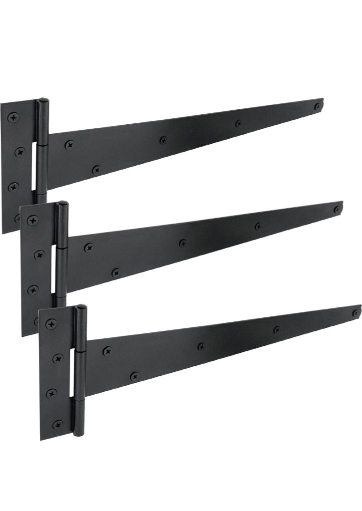 3 Gate Hinges for Wooden Gates Or Garden Shed Hinges 400mm (16")