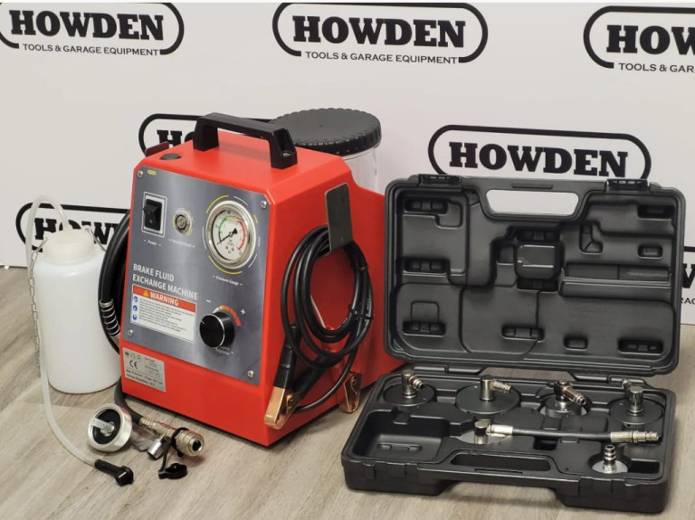 HTM 12V Compact Brake Fluid Exchanger With Pulsating Effect & 6Pc. Adaptor Set