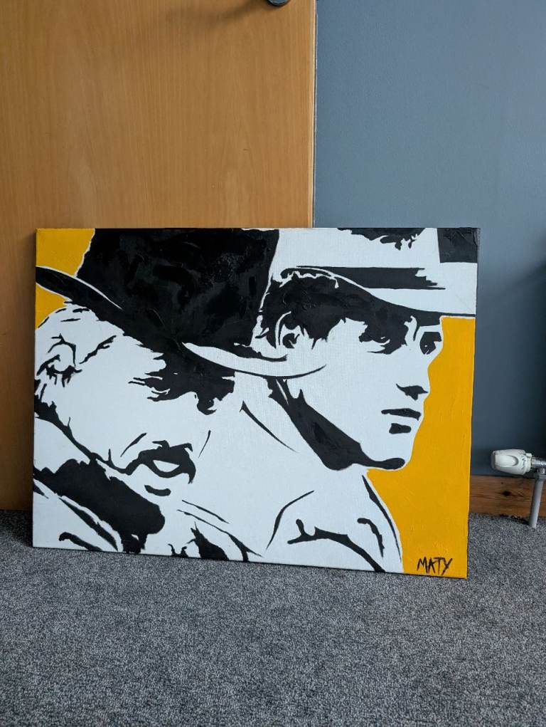 Butch Cassidy and the Sundance Kid Canvas Painting – Pop Art Film Poster Decor