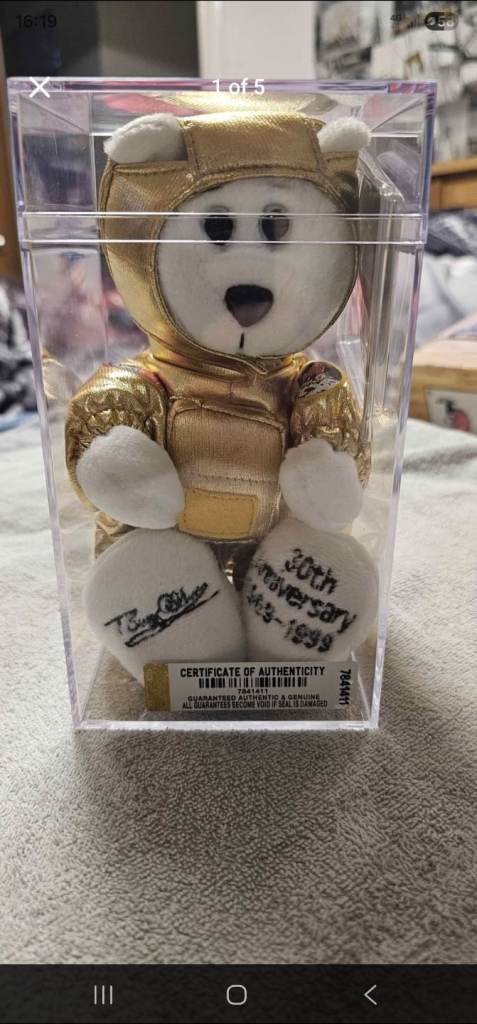 Signed buzz aldrin ty beanie baby