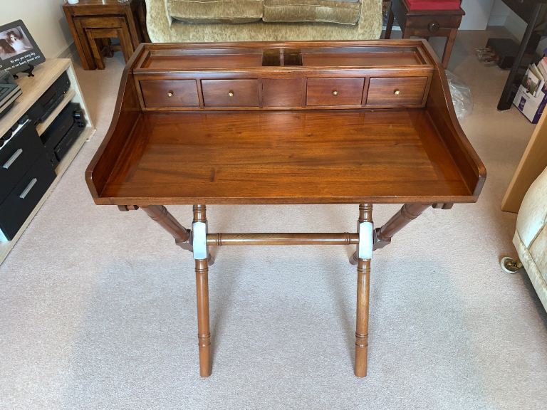 Wooden Writing Desk / Bureau with Drawers – Excellent  Condition
