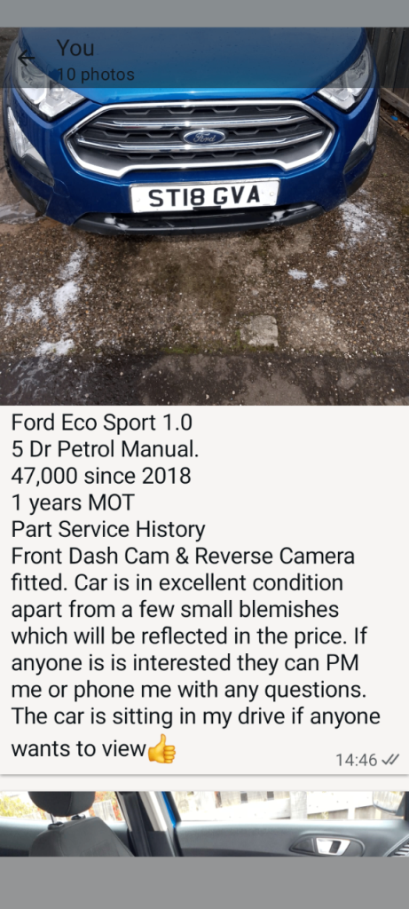 Ford, ECOSPORT, Hatchback, 2018, Manual, 999 (cc), 5 doors