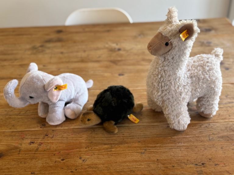 Steiff Collection - Slo Tortoise, Leandro Llama & Benny The Elephant - Highly Collectable ...