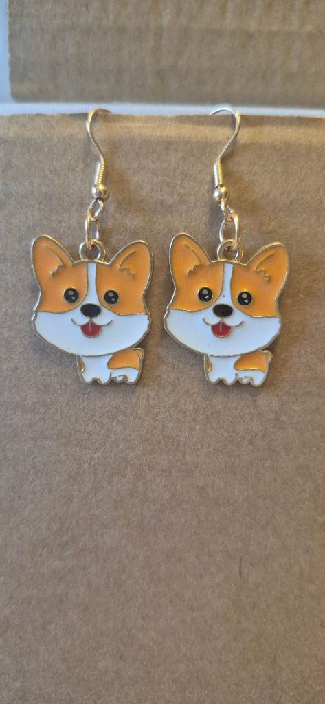 Dog earrings 