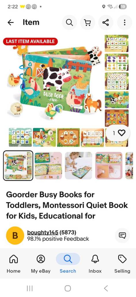 Childrens busy book farm