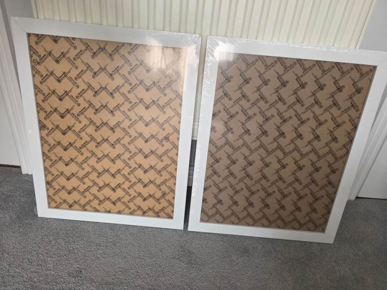 Two New White Wood Photo/picture frames 35x45cm L33