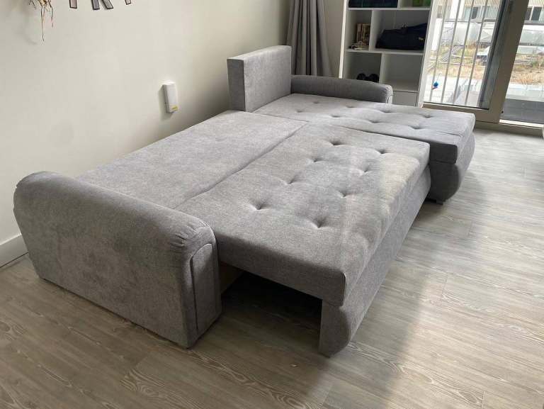 Corner Sofa Bed with Double Storage | Berlin Sofa Bed | Fast UK Delivery