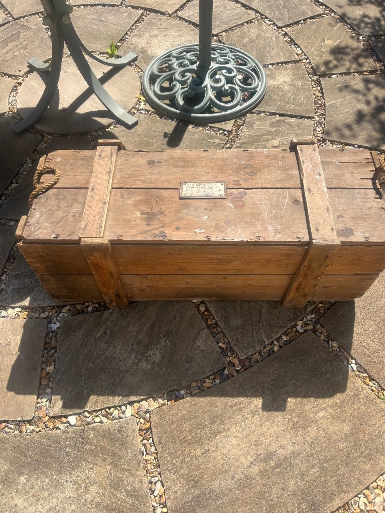 Old wooden ex MOD ammo box 
