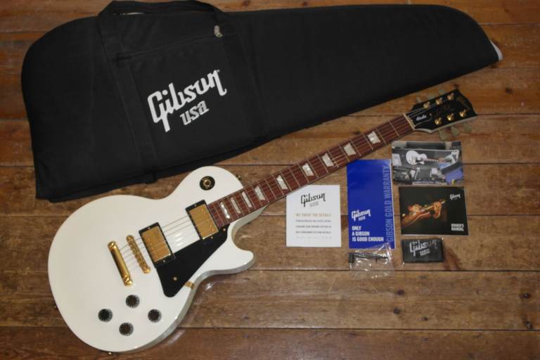 2016 Gibson Les Paul Studio Alpine White with gold hardware