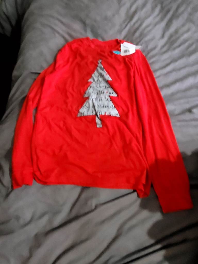 Matalan Men’s Medium Red Christmas Tree Pajama Top New