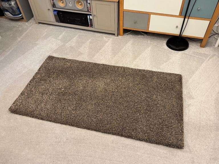 Ikea Ådum brown chunky loose high pile rug 80x150cm 2’7”x4’11”