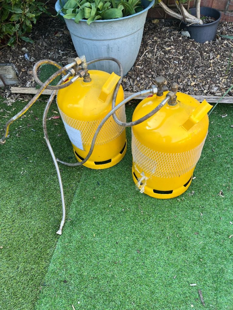 Camper van gas bottles and fittings 