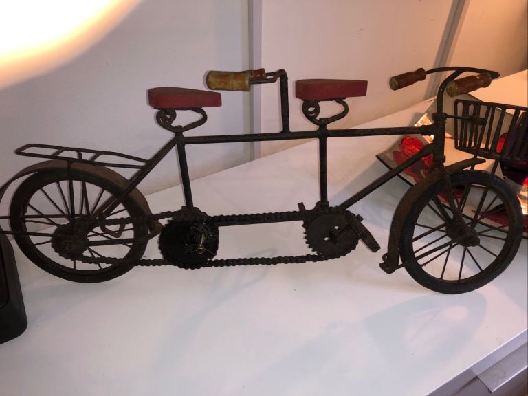 Vintage metal ornament tandom bike