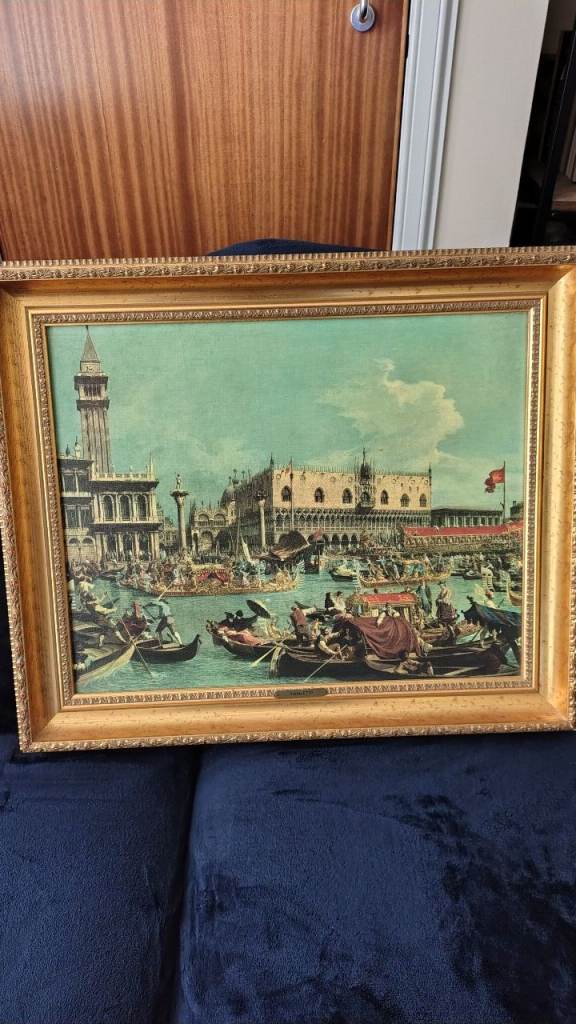 Canaletto gold-framed art print 