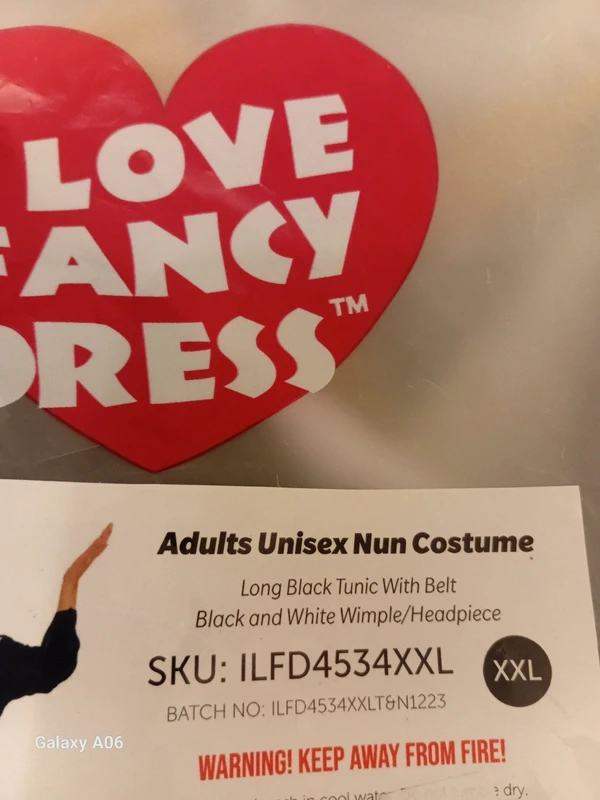 Adult Womens Nun Fancy Dress Costumes XXL