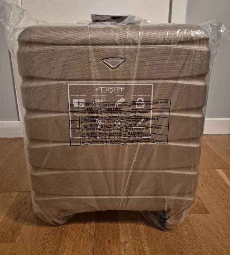 New - Flight Knight 56x45x25cm SAFIR Large Cabin Carry On Rose Gold Case, 52 L