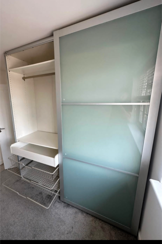 Selling IKEA PAX double door wardrobe for £100. It's dismantled and ready for collection