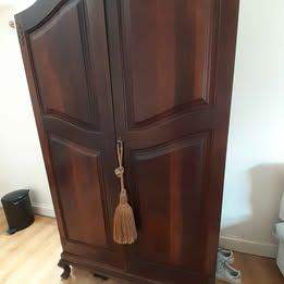 Beautiful French Style Mahogany Solid Wood Double Wardrobe Armoire