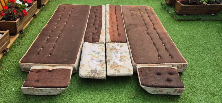 Cushions for camper caravan motorhome boat, set of 8.