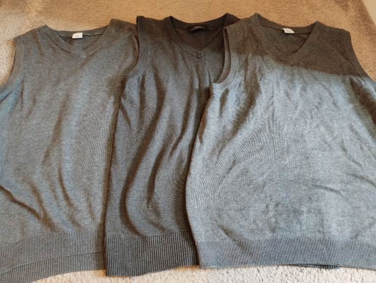 Grey school tank top age 12