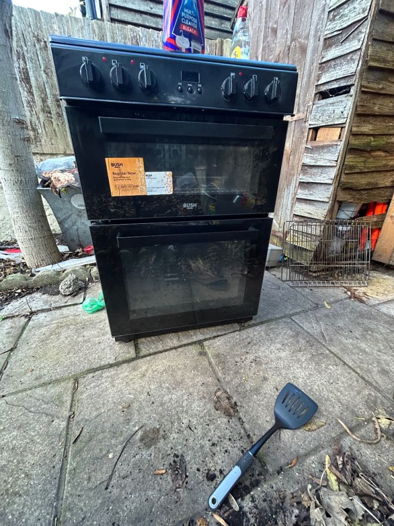 image for Bush 60cm double oven electric cooker