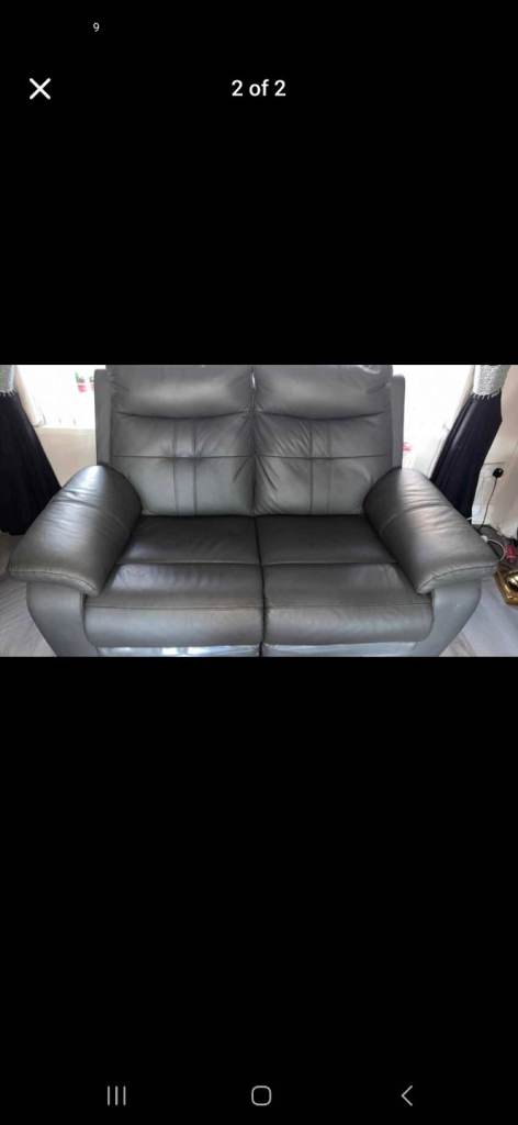 3 and 2 seater recliner charcoal grey