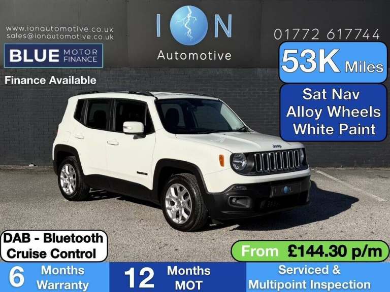 2016 Jeep Renegade 1.4 Multiair Longitude 5dr ESTATE PETROL Manual