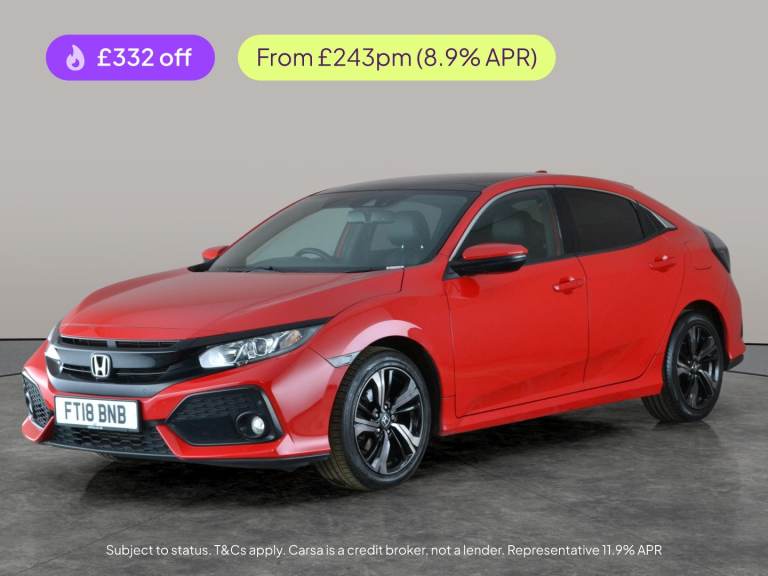 2018 Honda Civic 1.0 VTEC Turbo EX Hatchback 5dr Petrol Manual Euro 6 (s/s) (129 ps) - LED - Hatc...