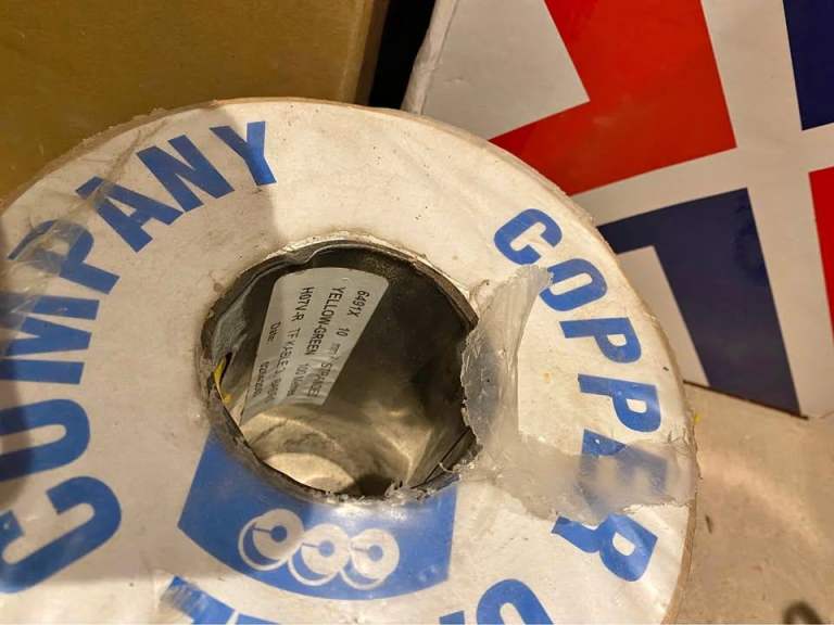 10mm Green and Yellow Earth Cable 80m