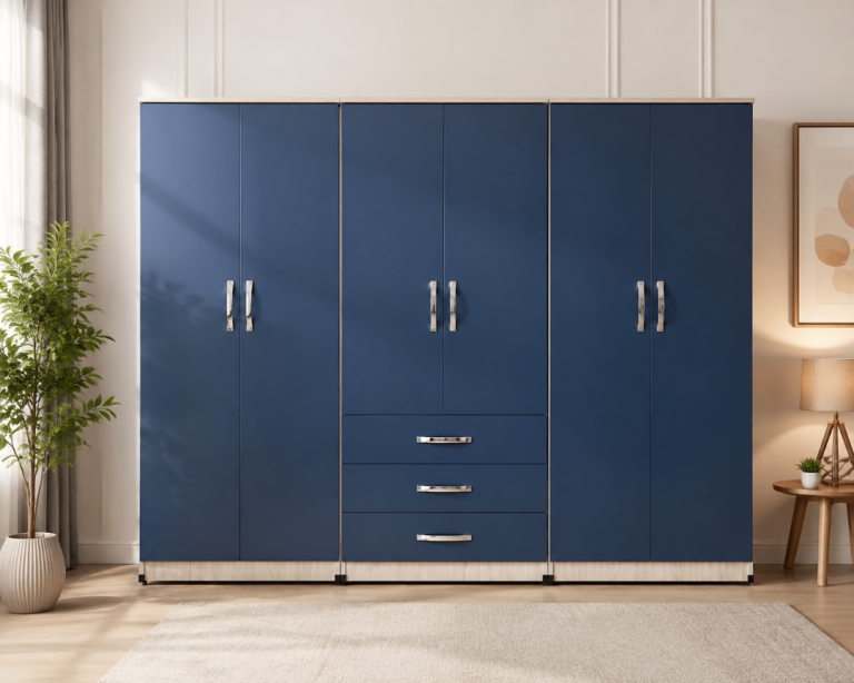 😉 Laxri and Large Navy Blue Wardrobe with Drawers and Doors for Sale