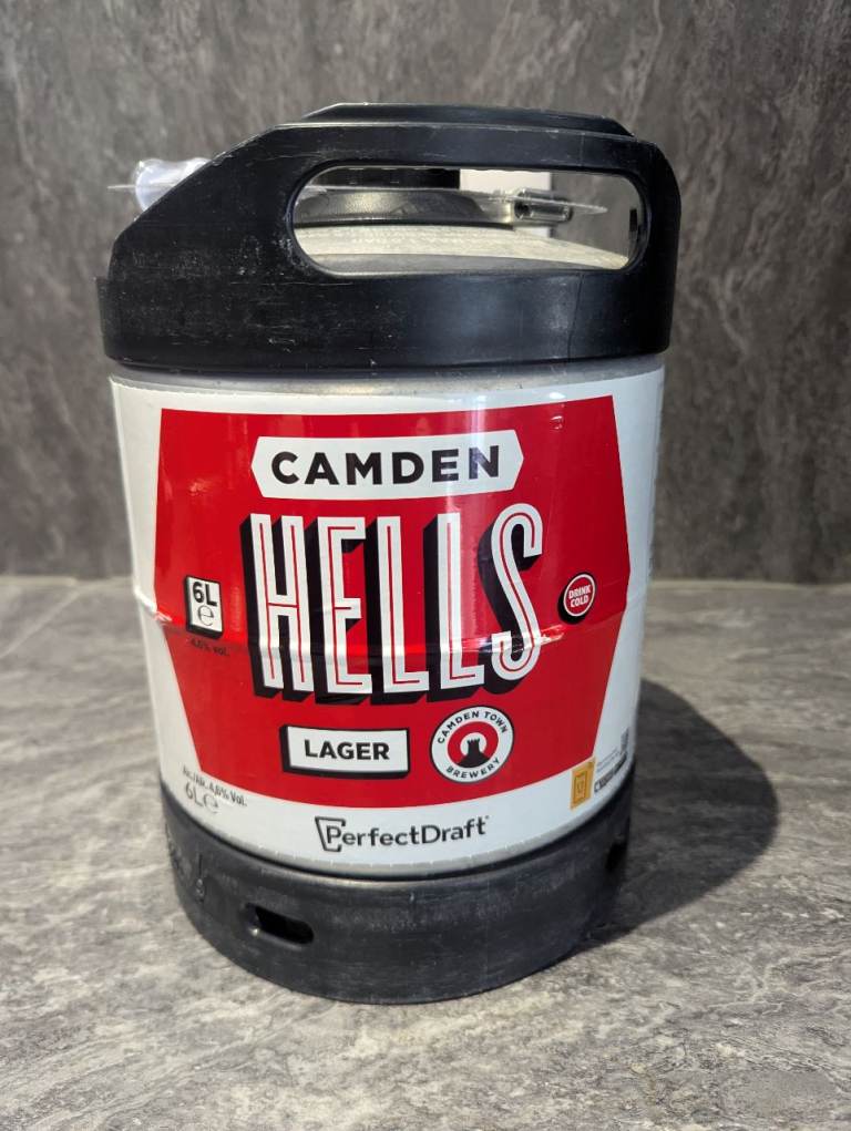 Perfect draft Camden Hell keg Best before June 2026